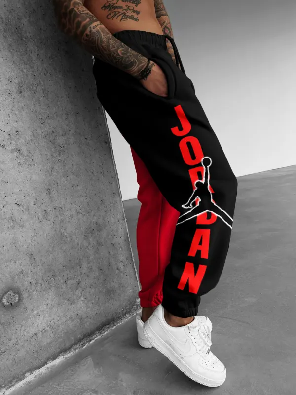 Fashionable Casual Basketball Print Men's Sweatpants - Pragmaace.com 