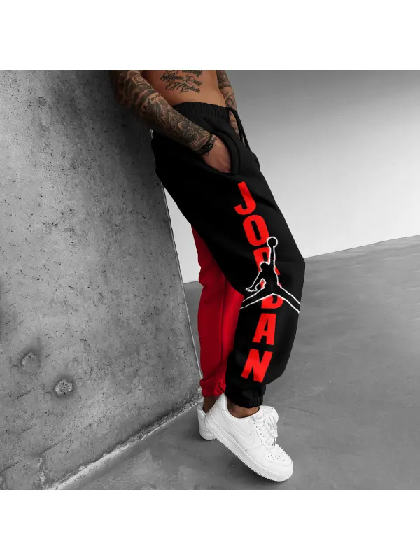 Fashionable Casual Basketball Print Men's Sweatpants - Ootdmw.com 