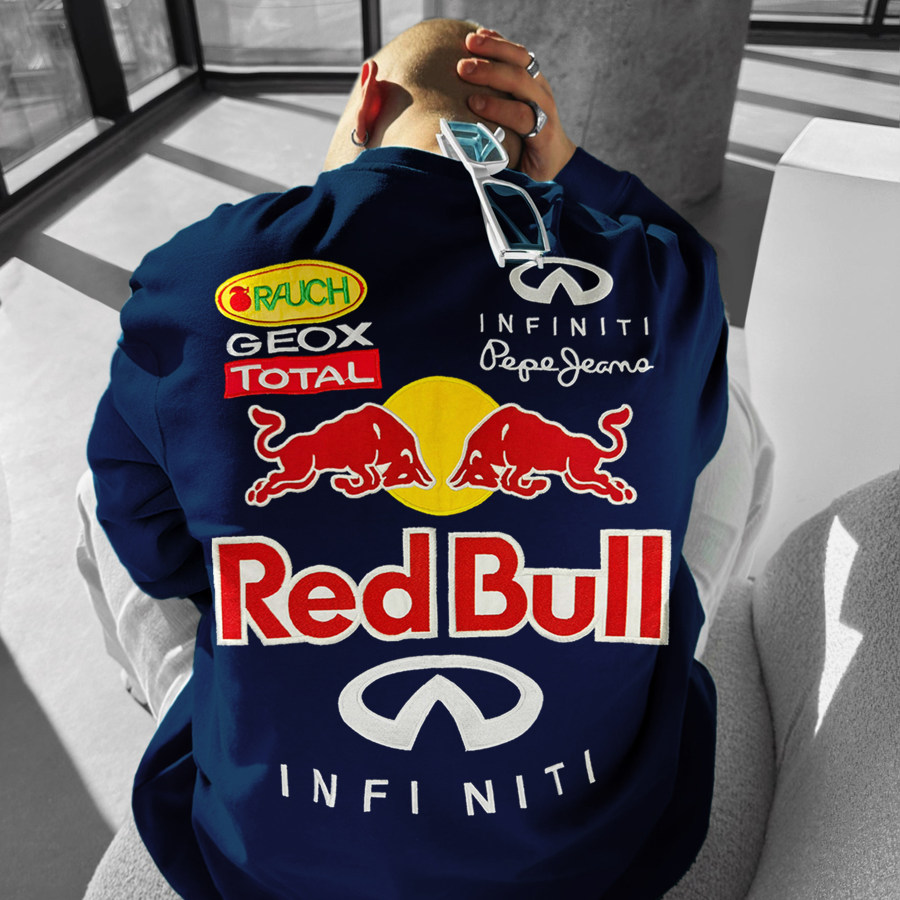 

Unisex Loose Fit Racing Graphic Print Sweatshirt