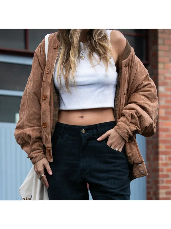 Casual Loose Vintage Resort Jacket - Anrider.com 