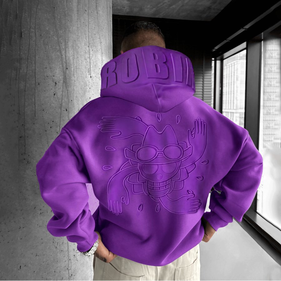

Unisex Anime Embroidered Hoodie