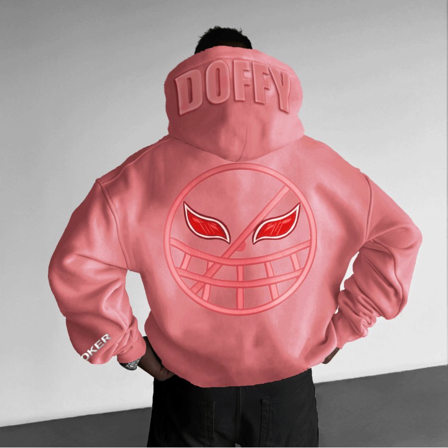 

Unisex Anime Embroidered Oversized Hoodie