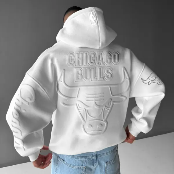 Men's Basketball Letter Print Oversized Hoodie - Wayrates.com 