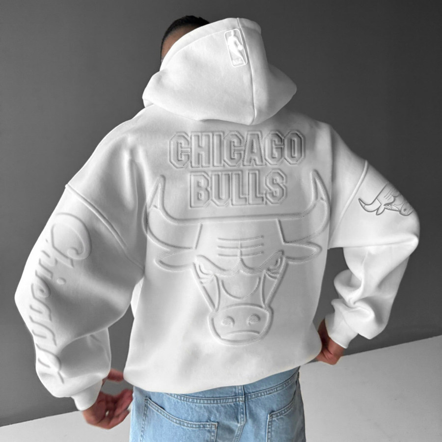 

Men's Basketball Letter Print Oversized Hoodie