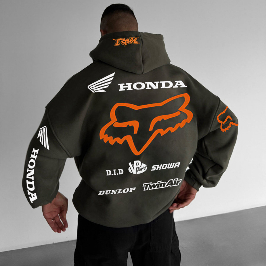 

Men's Letter Print Oversized Hoodie