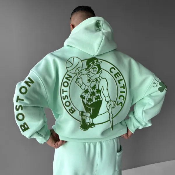 Men's Basketball Print Simple Hoodie - Ootdyouth.com 