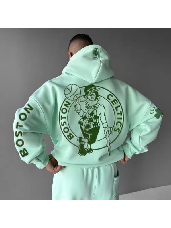 Men's Basketball Print Simple Hoodie - Anrider.com 