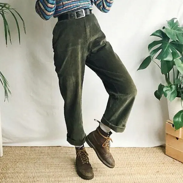 Retro Holiday Simple Trousers - Spiretime.com 