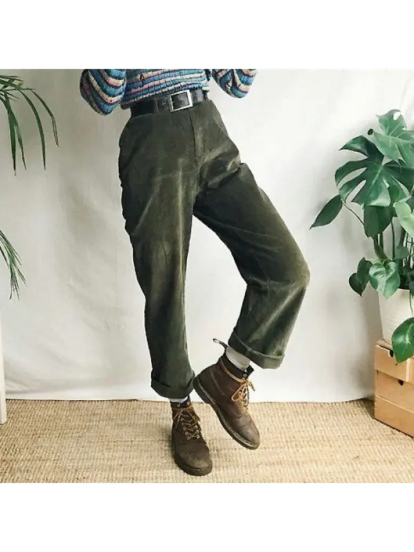 Retro Holiday Simple Trousers - Timetomy.com 