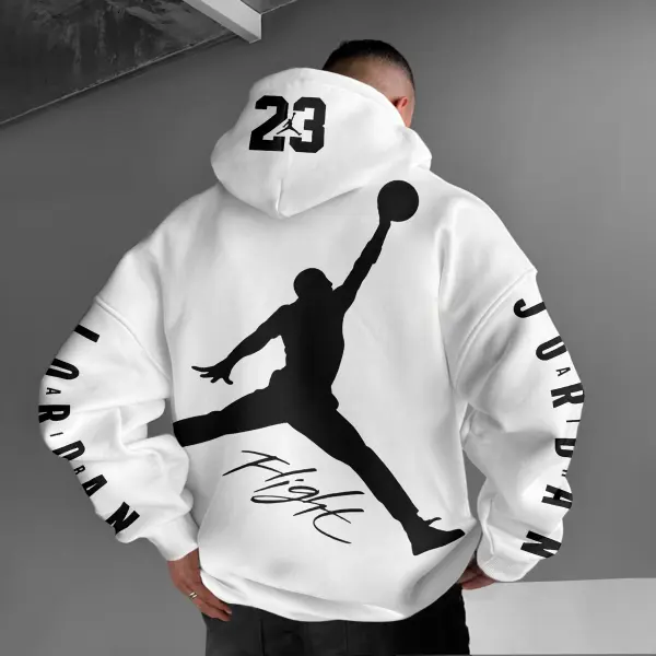 Oversized Unisex Basketball Print Hoodie - Anurvogel.com 