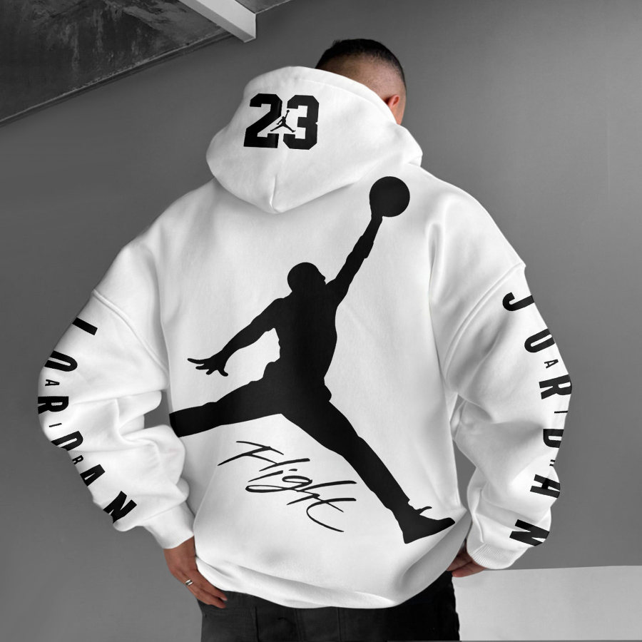 

Oversized Unisex Basketball Print Hoodie