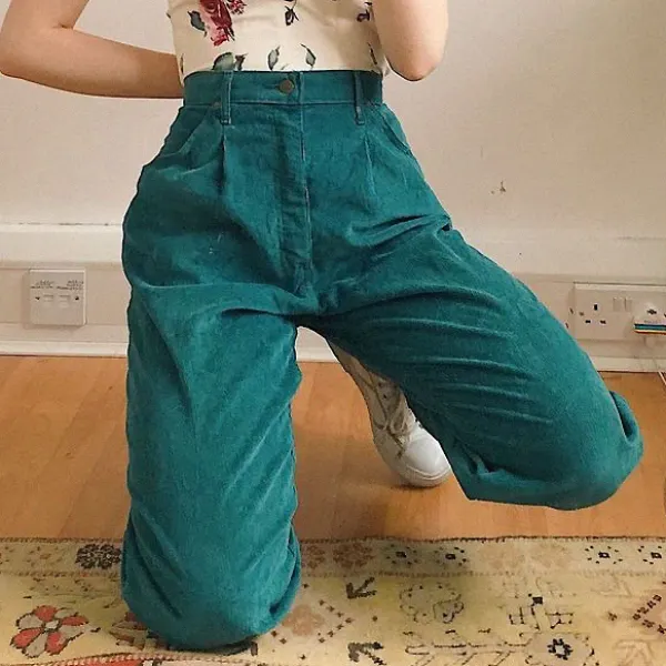 Retro Resort Solid Color Trousers - Spiretime.com 