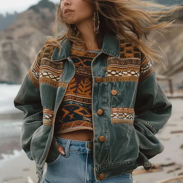 Ethnic Style Outdoor Design Jacket - Yiyistories.com 