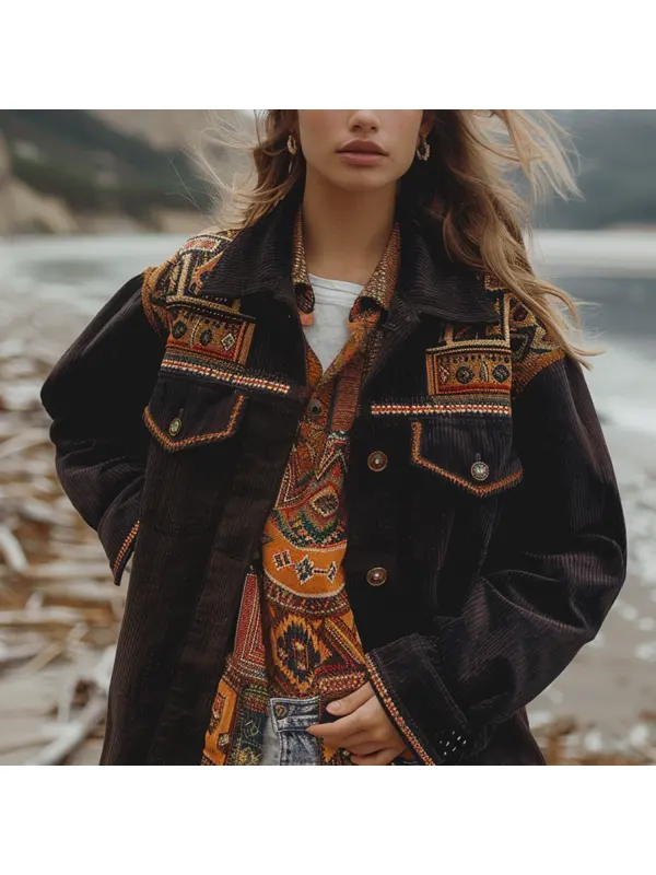 Vacation Retro Ethnic Design Jacket - Anrider.com 