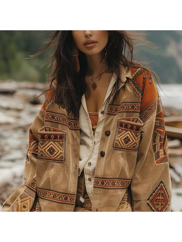 Ethnic Casual Retro Jacket - Anrider.com 