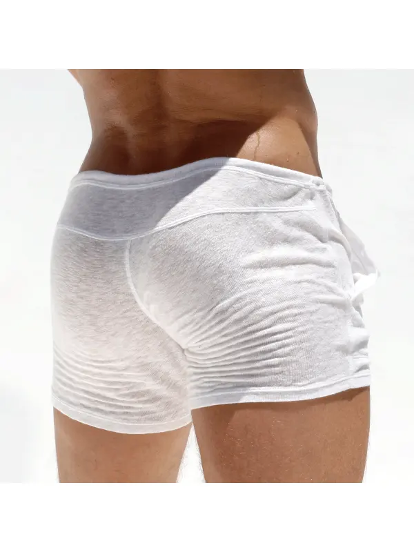 Men's Light Bamboo Knitted Home Shorts - Ootdmw.com 