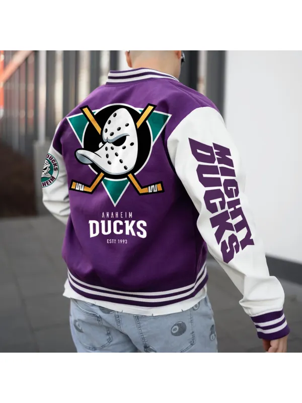 Street Casual Fashion Men's Casual Hockey Print Jacket Jacket - Ootdmw.com 