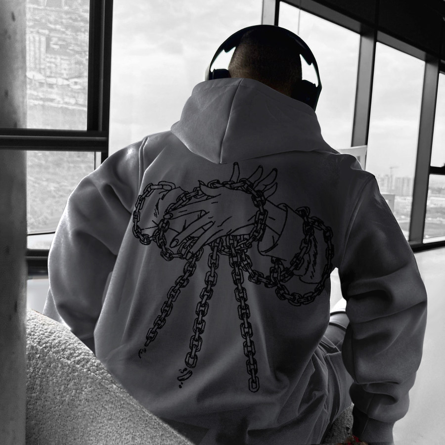 

Unisex Makima Chains Printed Hooded Sweatshirt