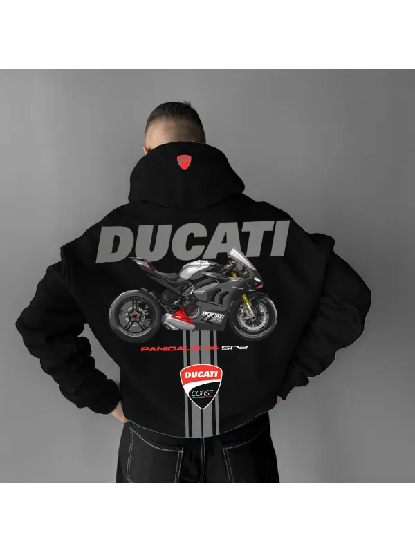 Unisex Motorcycle Oversized Casual Hoodie - Frontiercool.com 
