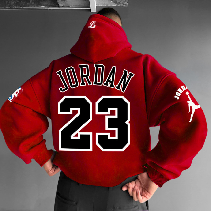 

Oversized Unisex Basketball Print Hoodie