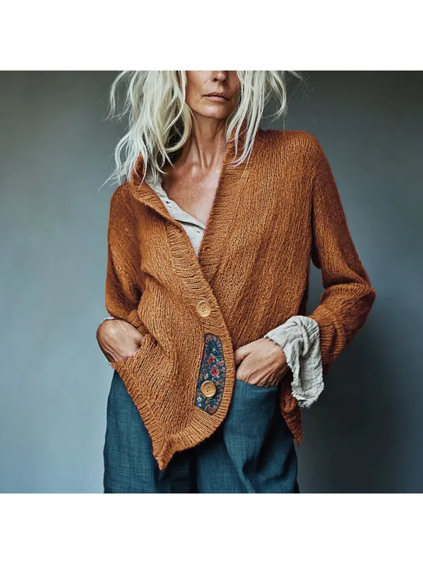 Ladies Autumn & Winter Knitted Bohemian Elegant Cardigan - Ootdmw.com 
