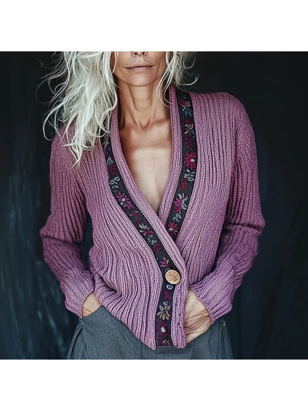 Women's Bohemian Slim Fit Elegant Knit Sweater - Ootdmw.com 