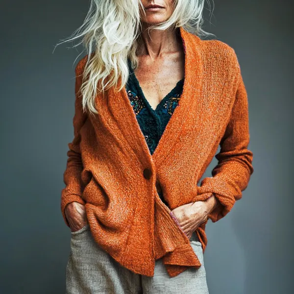 Women's Knitted Casual Elegant Cardigan - Zivinfo.com 