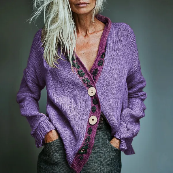 Ladies Autumn & Winter Simple Knitted Elegant Cardigan - Zivinfo.com 