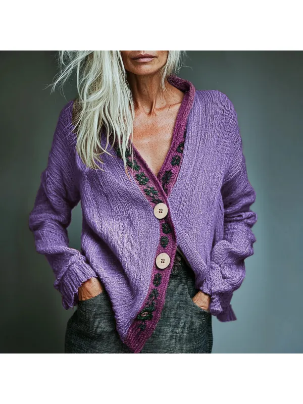 Ladies Autumn & Winter Simple Knitted Elegant Cardigan - Ootdmw.com 