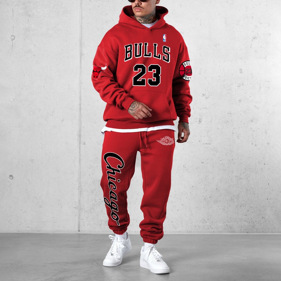 

Fashionable Basketball Letter Print Loose Suit