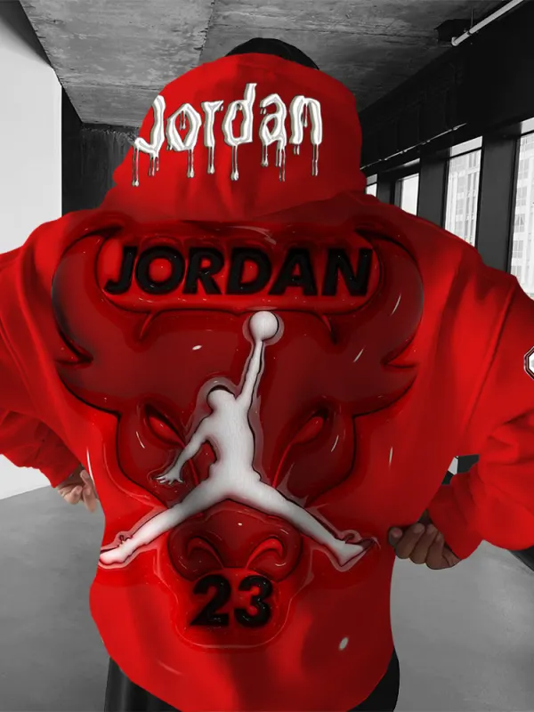 Oversized Unisex Basketball Print Hoodie - Wantbright.com 