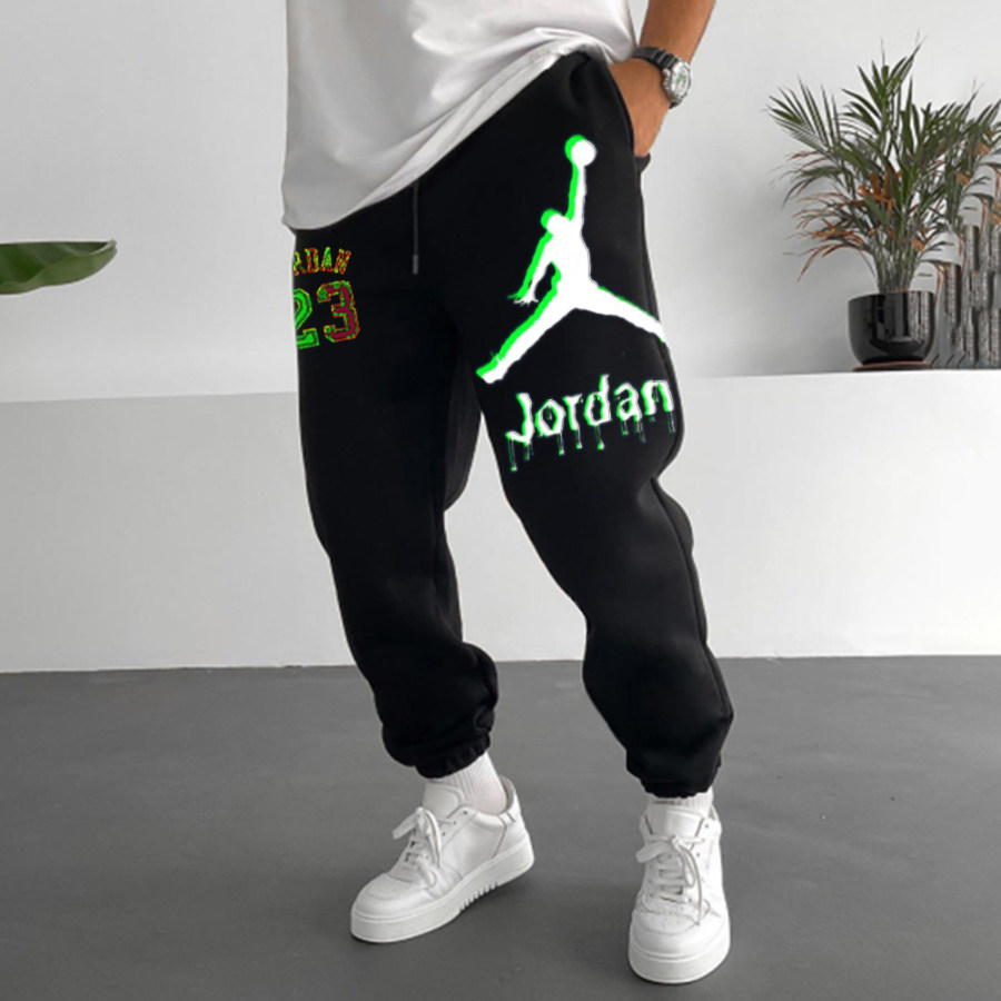 

Fashionable Casual Basketball Print Men's Sweatpants