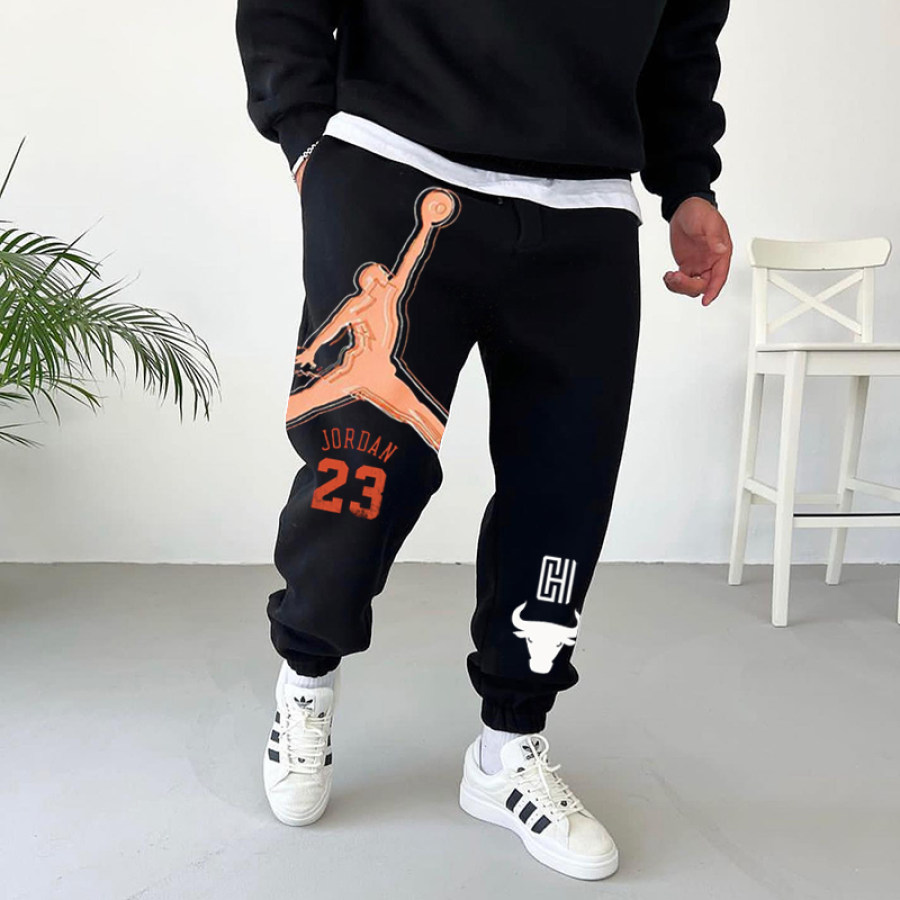 

Men's Fashion Basketball Printed Casual Sports Pants