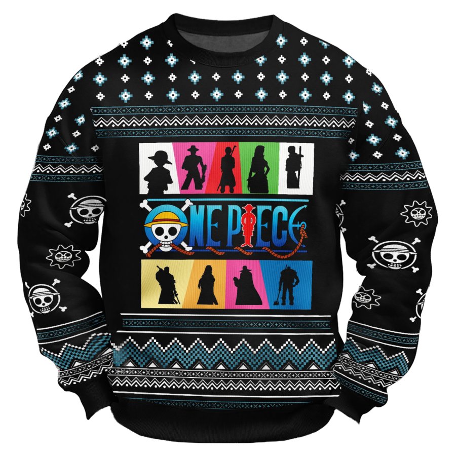 

Unisex One Piece Print Crew Neck Ugly Christmas Sweatshirt
