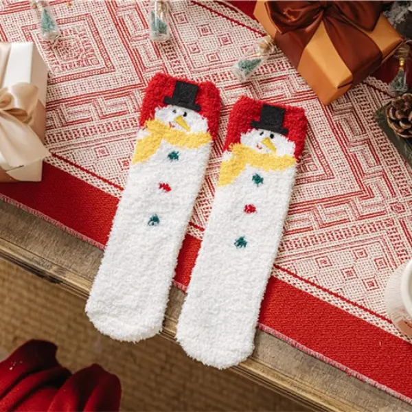 Unisex Christmas Cute Gift Coral Fleece Non-slip Socks - Zivinfo.com 