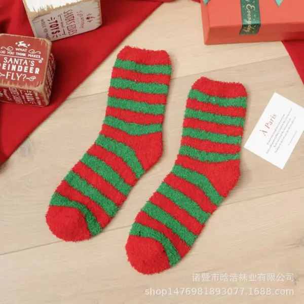 Unisex Christmas Holiday Gift Coral Fleece Non-slip Socks - Zivinfo.com 