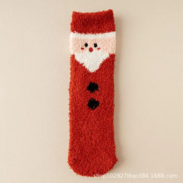 Unisex Christmas Gift Coral Fleece Cute Sleeping Socks - Zivinfo.com 