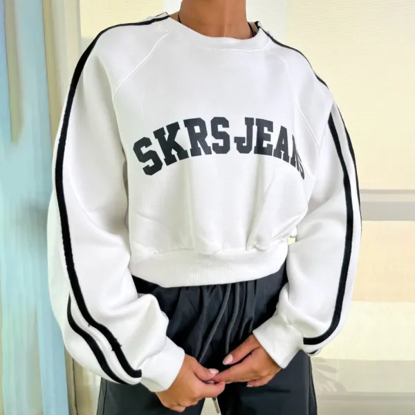 Oversized Women's Casual Sweatshirt - Ootdyouth.com 