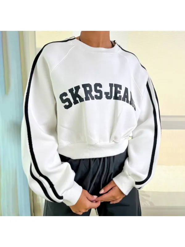 Oversized Women's Casual Sweatshirt - Ootdmw.com 