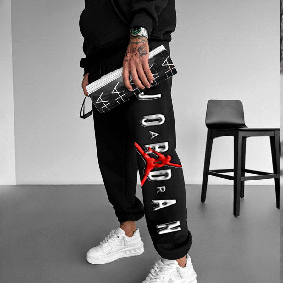 

Men's Street Style Basketball Print Sweatpants