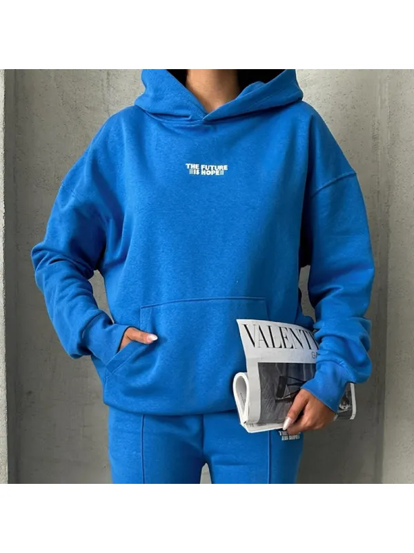 Oversized Unisex Printed Relaxed Hoodie - Ootdmw.com 