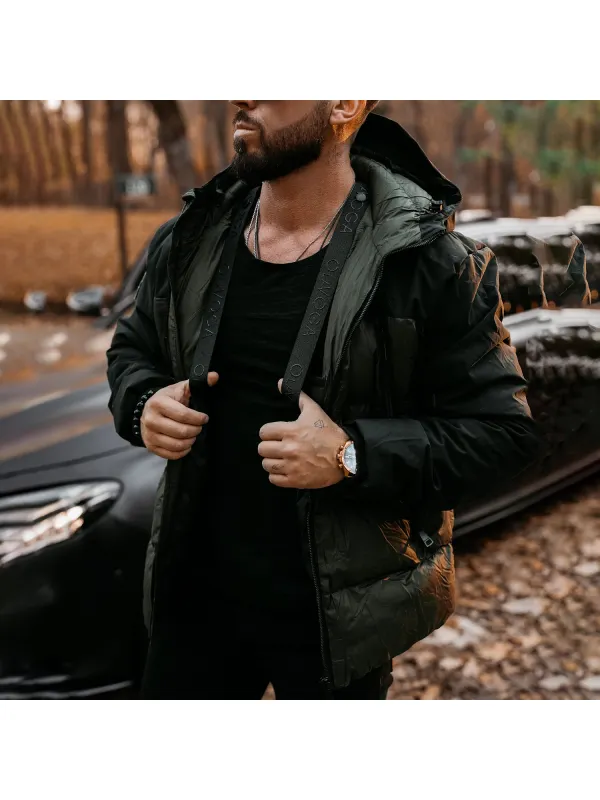 Men's Outdoor Warm Hooded Cotton Jacket - Ootdmw.com 