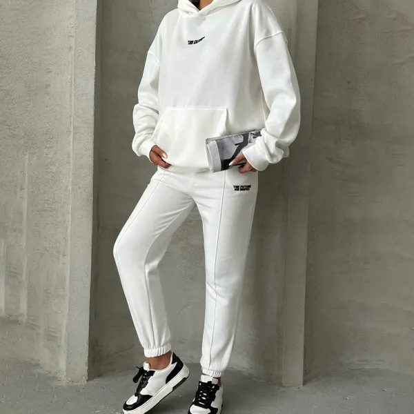Hoodie And Sweatpants Casual Set - Ootdyouth.com 