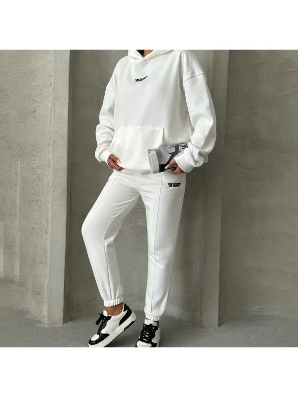Hoodie And Sweatpants Casual Set - Ootdmw.com 