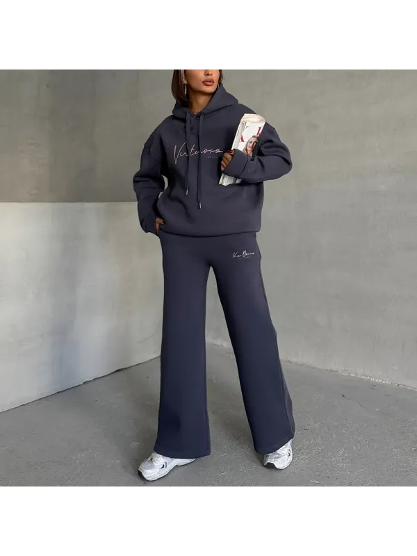 Oversized Unisex Casual Hoodie And Sweatpants Set - Ootdmw.com 