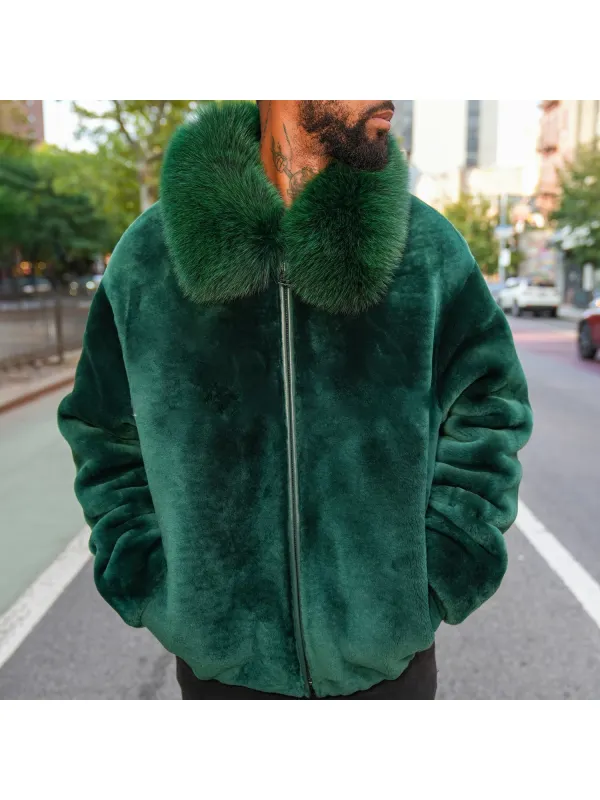 Stylish Warm Plush Jacket - Ootdmw.com 