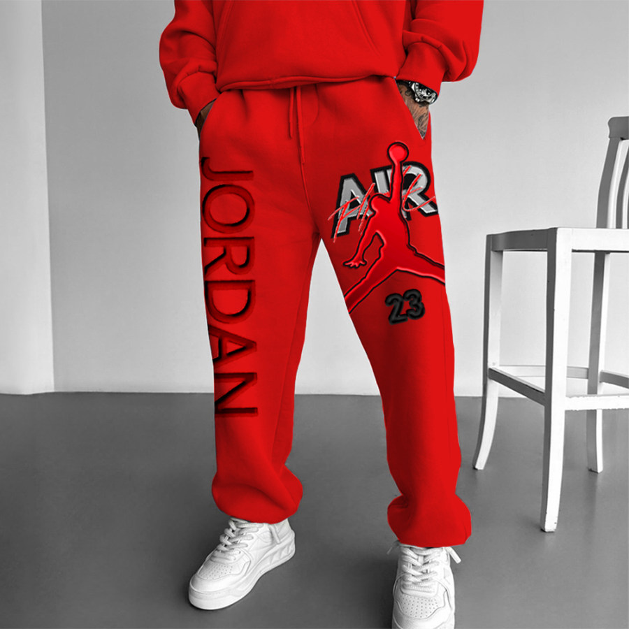 

Unisex Street Style Basketball Print Sweatpants