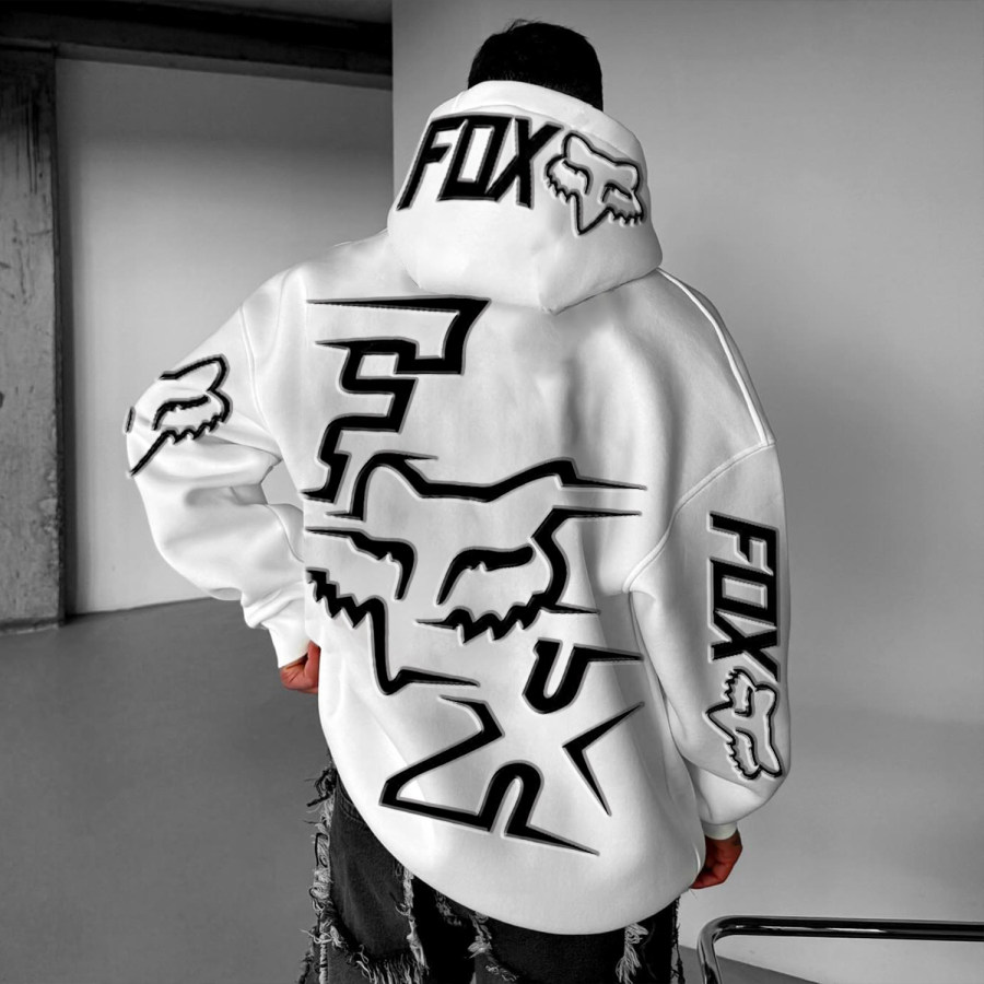 

Men's Casual Letter Print Oversized Hoodie