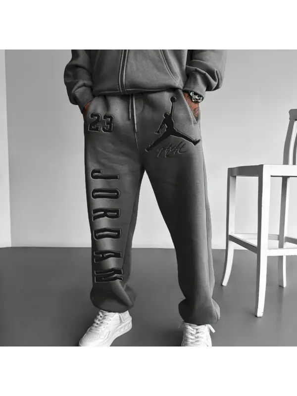 Unisex Basketball Game Star Sports Fitness Printed Autumn And Winter Sweatpants Casual Pants - Ootdmw.com 