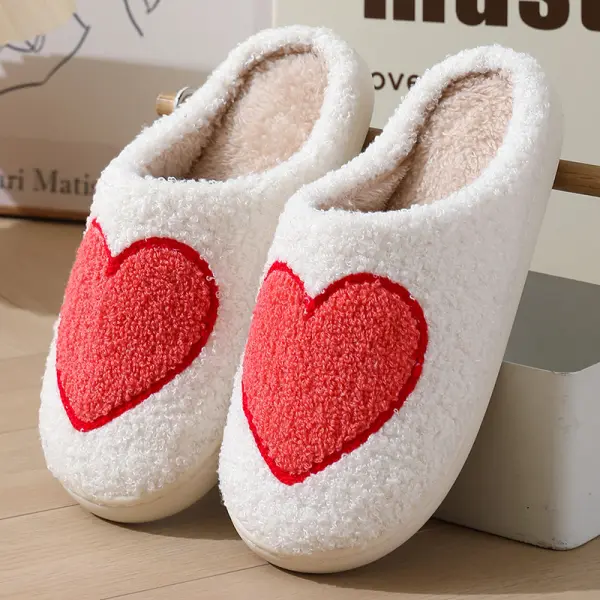 Unisex Love Home Christmas Cotton Slippers - Ootdyouth.com 